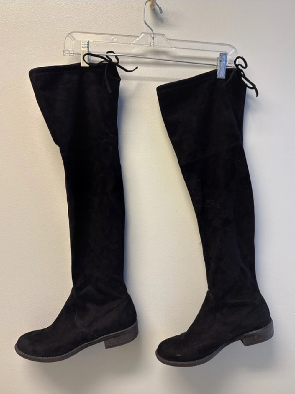 Over the knee black faux suede boot women’s 7.5